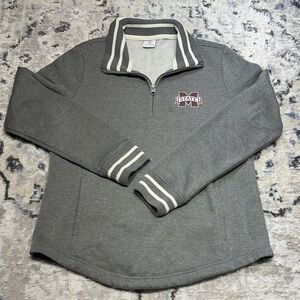 Mississippi State Bulldogs Gray ¼ Zip Pullover Top of the World M